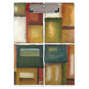Four Panelled Painting by Jennifer Goldberger Clipboard