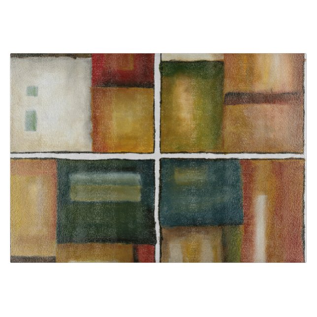 Four Panelled Painting by Jennifer Goldberger Cutting Board (Front)