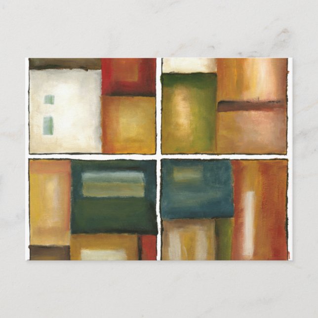 Four Panelled Painting by Jennifer Goldberger Postcard (Front)