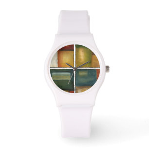 Four Panelled Painting by Jennifer Goldberger Watch