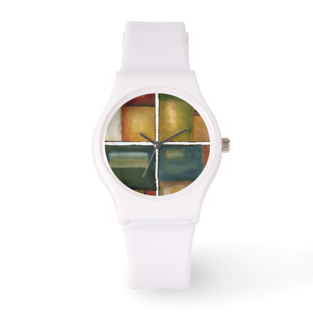 Four Panelled Painting by Jennifer Goldberger Watch (Front)