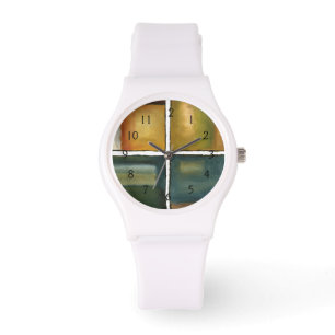 Four Panelled Painting by Jennifer Goldberger Watch