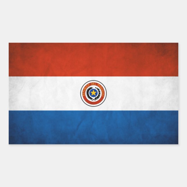 FOUR Paraguay National Flag Rectangular Sticker (Front)
