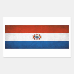 FOUR Paraguay National Flag Rectangular Sticker