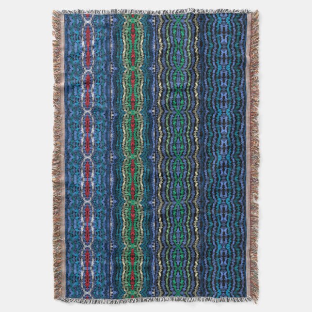 Four Part Harmony Translucent Alternating Shapes  Throw Blanket (Front Vertical)