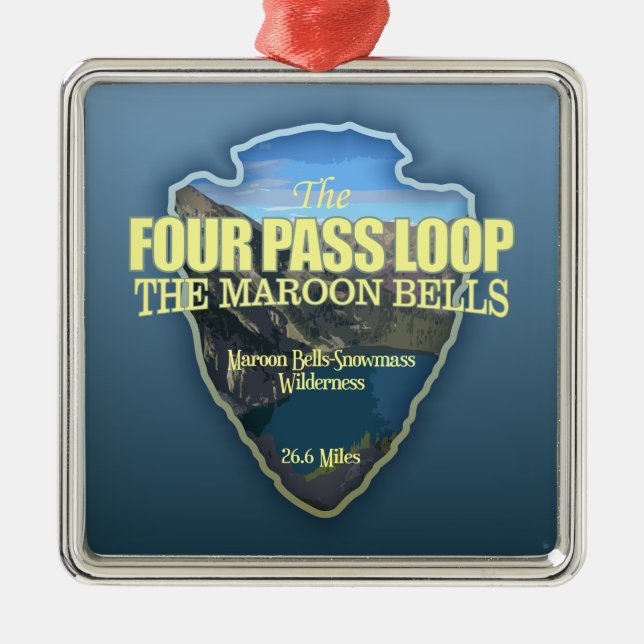 Four Pass Loop (arrowhead) Metal Tree Decoration (Front)