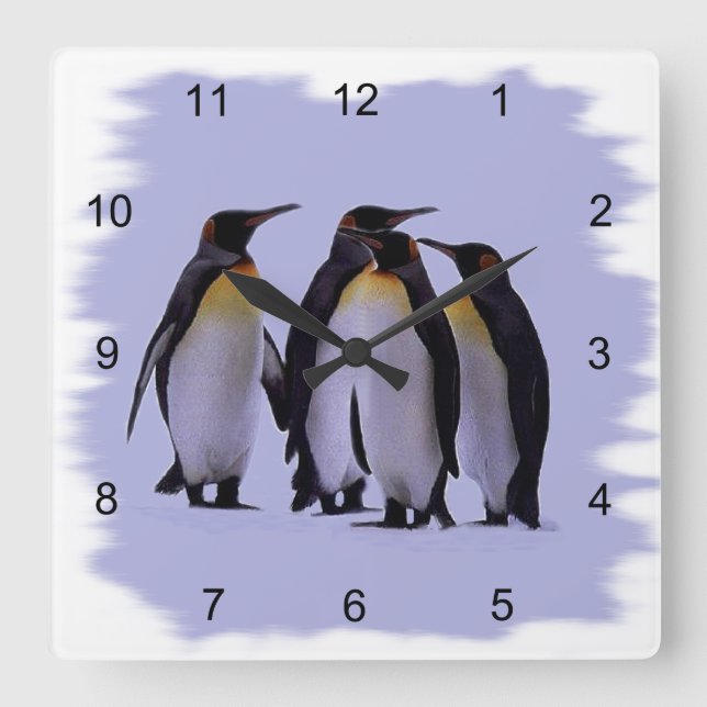 Four Penguins Wall Clock (Front)