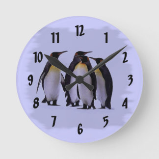 Four Penguins Wall Clock