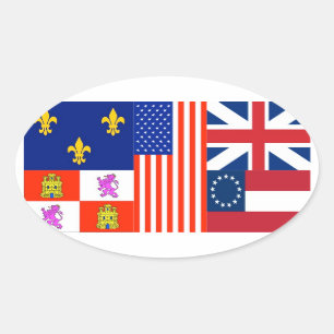FOUR Pensacola Flag Oval Sticker