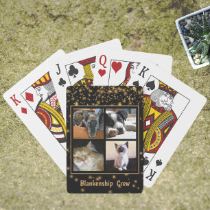 Four Pet or Family Custom Photograph Personalised Playing Cards
