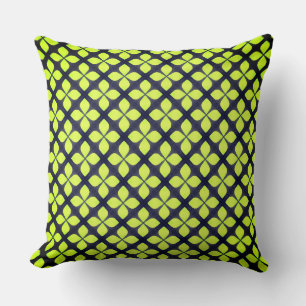 Four Petals in Lime Green Cushion