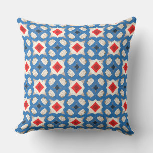 Four Petals Shape Lined Denim Colour Cushion