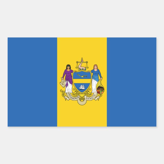 FOUR Philadelphia Flag Rectangular Sticker (Front)