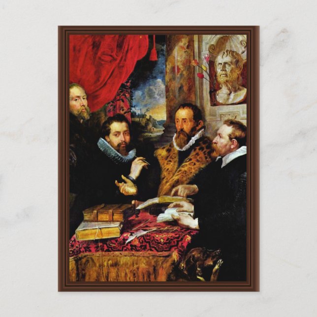 Four Philosophers Scene From Left: His Brother Postcard (Front)
