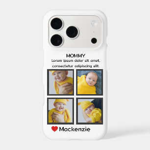 Four Photo Collage Heart Personalised Custom Text