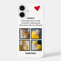 Four Photo Collage Heart Personalized Custom Text