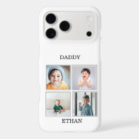 Four Photo Collage Modern Personalized Custom Text
