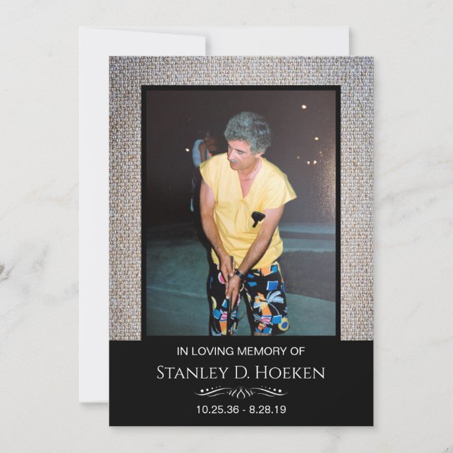 Four Photo Funeral Thank You Card (Front)