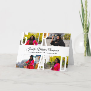 four photo Graduation invitation