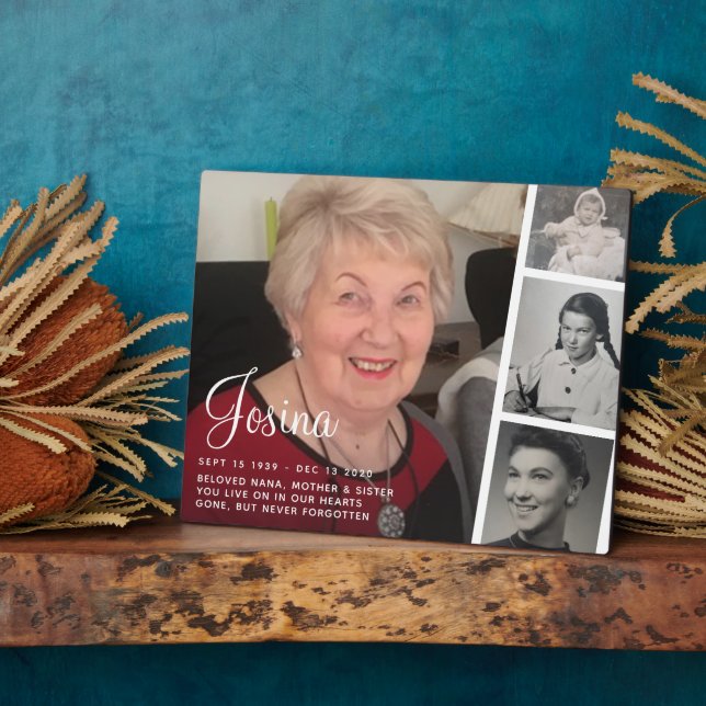 Four Photo Memorial Plaque (Side)