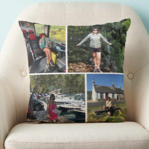 Four Photo Montage Cushion