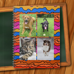 Four Photo Templates Abstract Art School Notebook