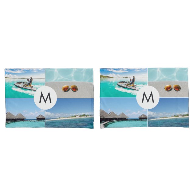 Four-Photo Vacation Pillowcases (Front-Set)