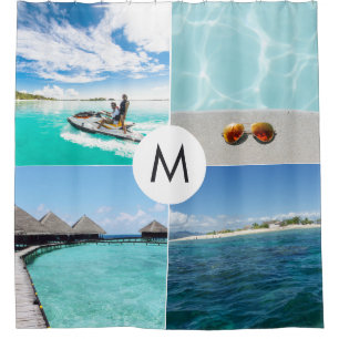 Four-Photo Vacation Shower Curtain