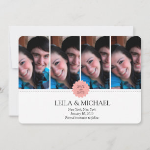 four photoframes save the date