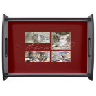 Four Photos Collage Love Pets Burgundy
