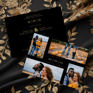 Four Photos Collage Minimalist Modern Wedding
