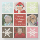 four photos collage Mod photo coasters