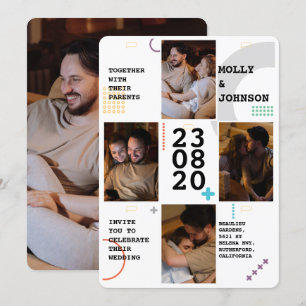 Four Photos Wedding Invitation