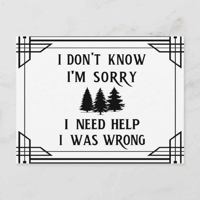 Four Phrases That Lead to Wisdom Postcard (Front)