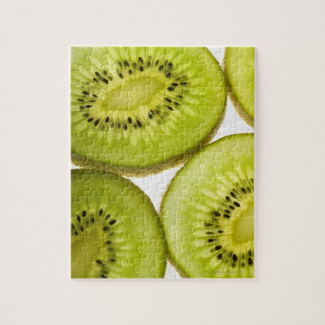 Four pieces of sliced kiwi jigsaw puzzle (Vertical)