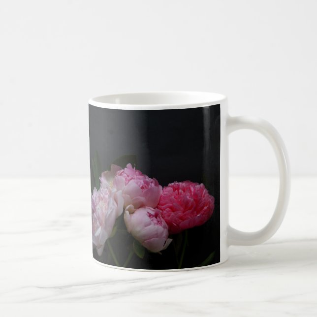 Four pink peonies coffee mug (Right)