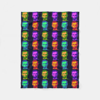 Four Pop Art Abraham Lincolns Fleece Blanket