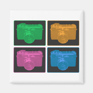 Four Pop Art Cameras Magnet