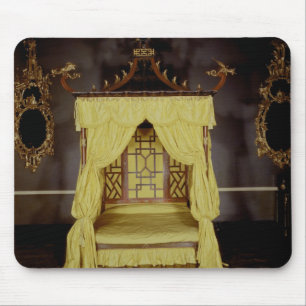 Four Poster Bed, in the Chinese style, 1750s Mouse Mat