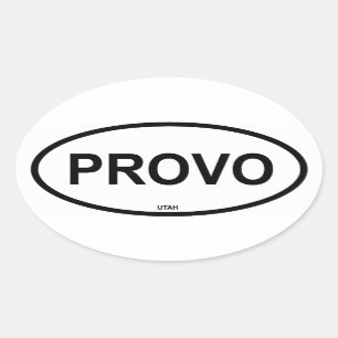 FOUR Provo, Utah Oval Sticker