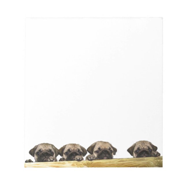 Four Pugs Notepad (Front)