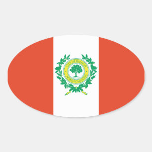 FOUR Raleigh, North Carolina Flag Oval Sticker