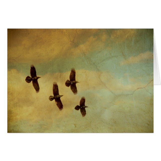 Four Ravens Flying (Front Horizontal)