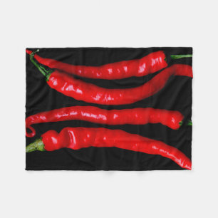 Four Red Chilies fba Fleece Blanket