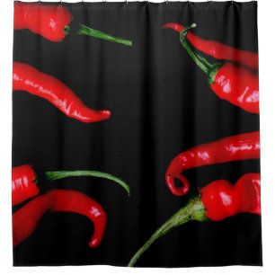 Four Red Chilies sca Shower Curtain