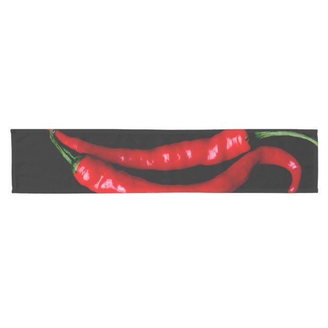 Four Red Chilies trcna Short Table Runner (Horizontal)