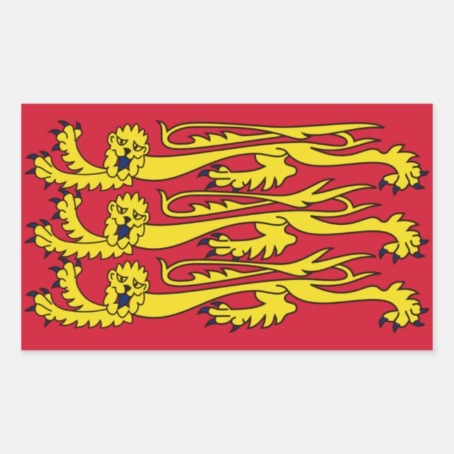FOUR Royal Banner of England Rectangular Sticker (Front)