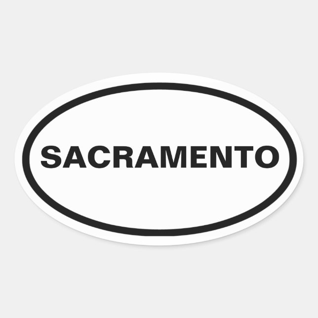 FOUR Sacramento Oval Sticker (Front)