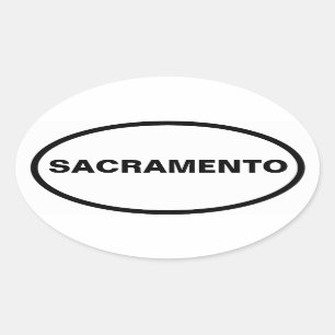 FOUR Sacramento Oval Sticker