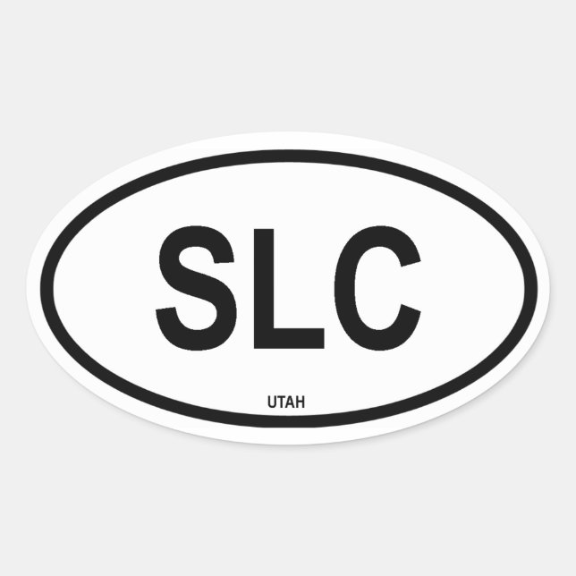 FOUR Salt Lake City "SLC" Oval Sticker (Front)